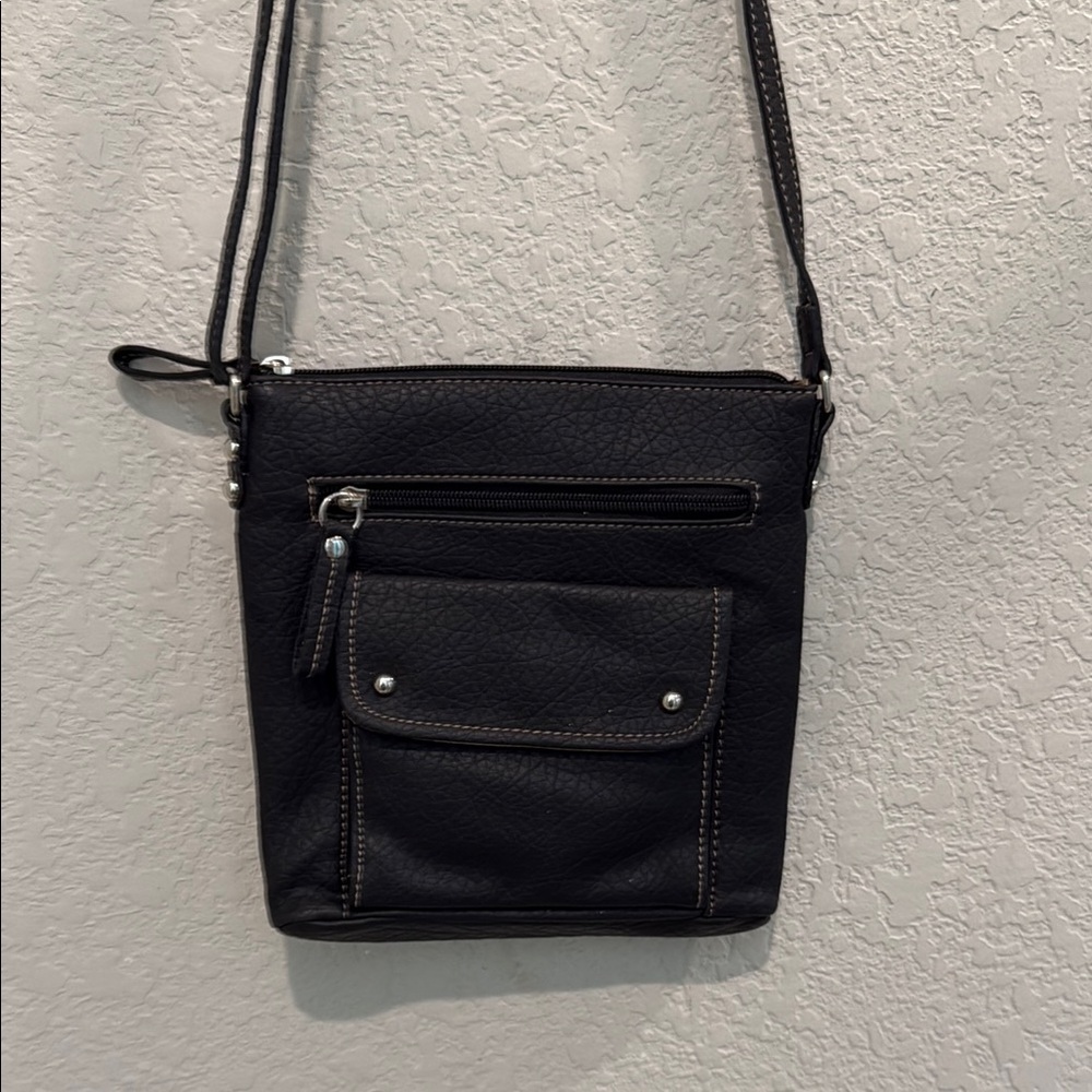 Kelly and Katie crossbody pouch brown faux leather